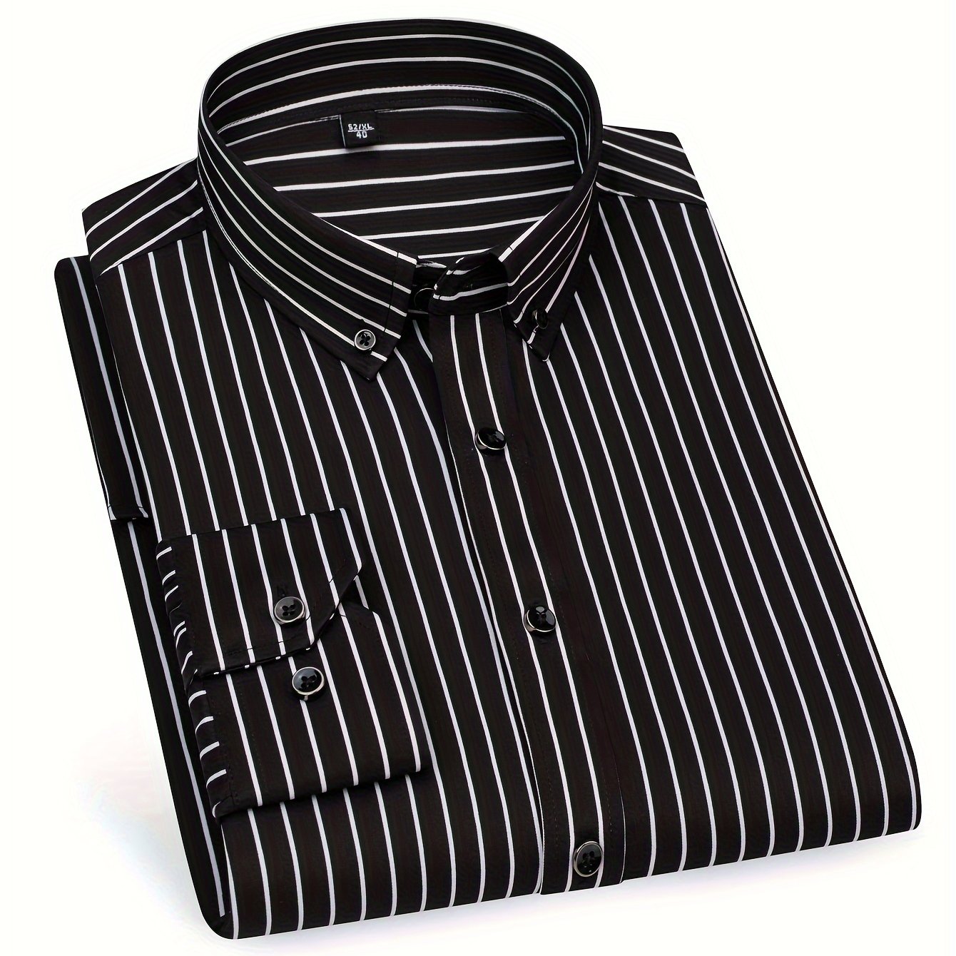 Herren Slim Fit Streifenhemd – Modernes Business & Freizeit Langarmhemd