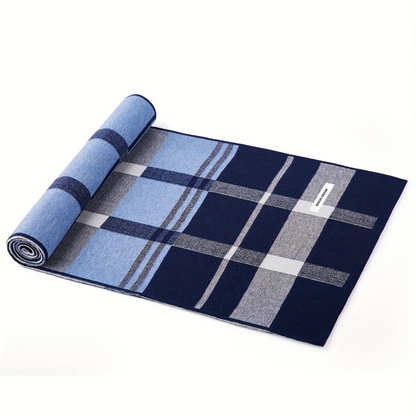 Scarf men women plaid winter warm casual knitted scarf