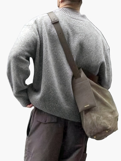 Men's street style pullover with letter pattern and loose fit – perfect for autumn and winter