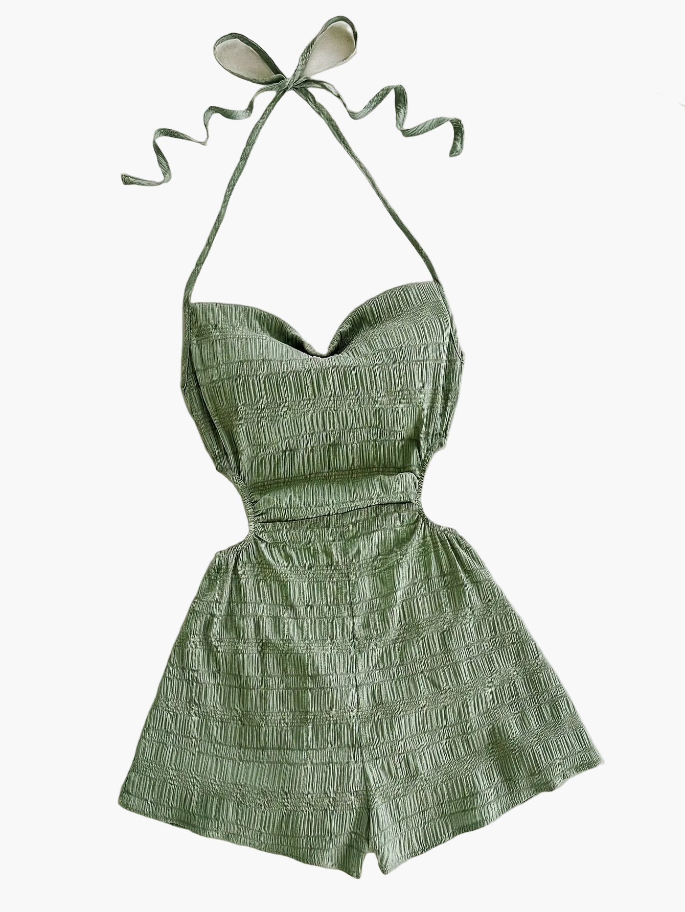 Women's jumpsuit with halter neck and cut-outs – fashionable one-piece for vacation and summer