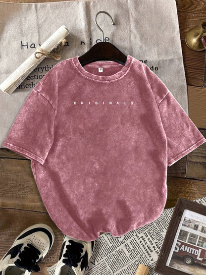 Women's Casual Street Style T-Shirt with Print and High-Waist Denim Shorts – Perfect for Summer