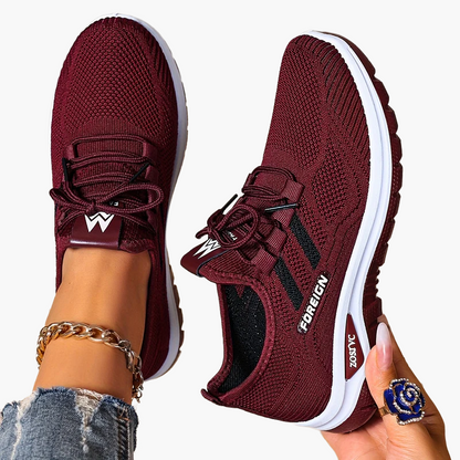 Women's Casual Sneakers with Laces – Comfortable Sports Shoes for Everyday & Fitness