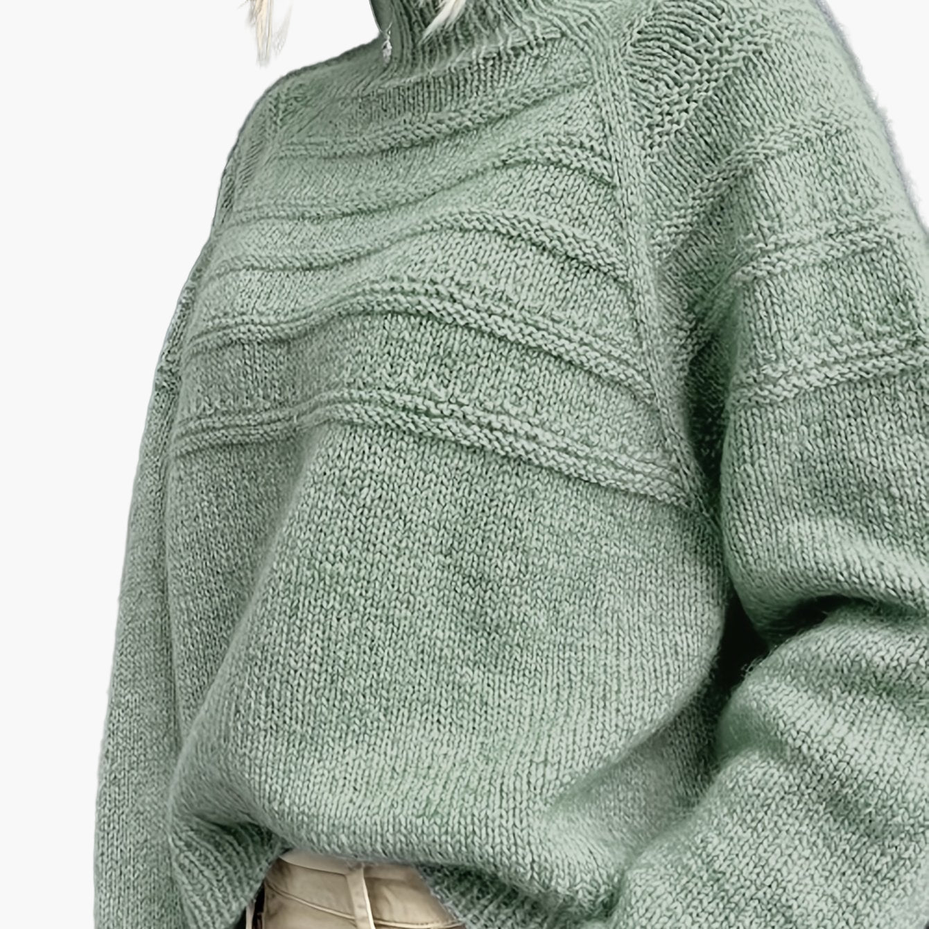 Damen Strickpullover mit Stehkragen – Eleganter Alltags-Look für Herbst und Winter