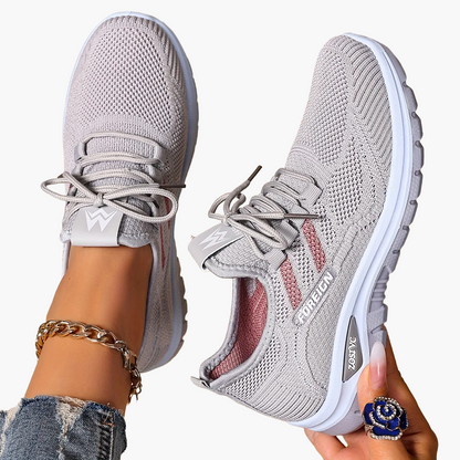 Women's Casual Sneakers with Laces – Comfortable Sports Shoes for Everyday & Fitness