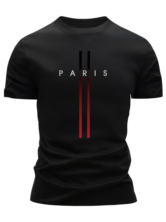 Men's T-Shirt Paris Urban Style – Modern Casual Shirt with Print for Everyday & Sports