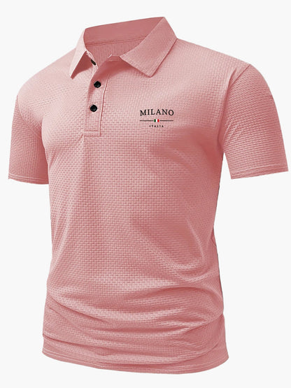 Herren Polohemd Modern Casual mit Strukturmuster – Stilvolles Freizeit-Poloshirt für Alltag und Büro