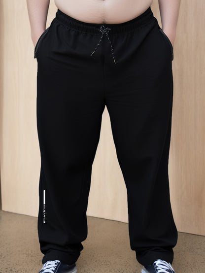 Herren Jogginghose Sportlich Lässig mit Reißverschluss und Print für Frühling und Sommer