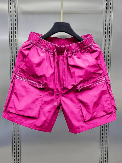 Men's Cargo Shorts with Large Pockets and Zipper – Casual Style for Everyday and Leisure