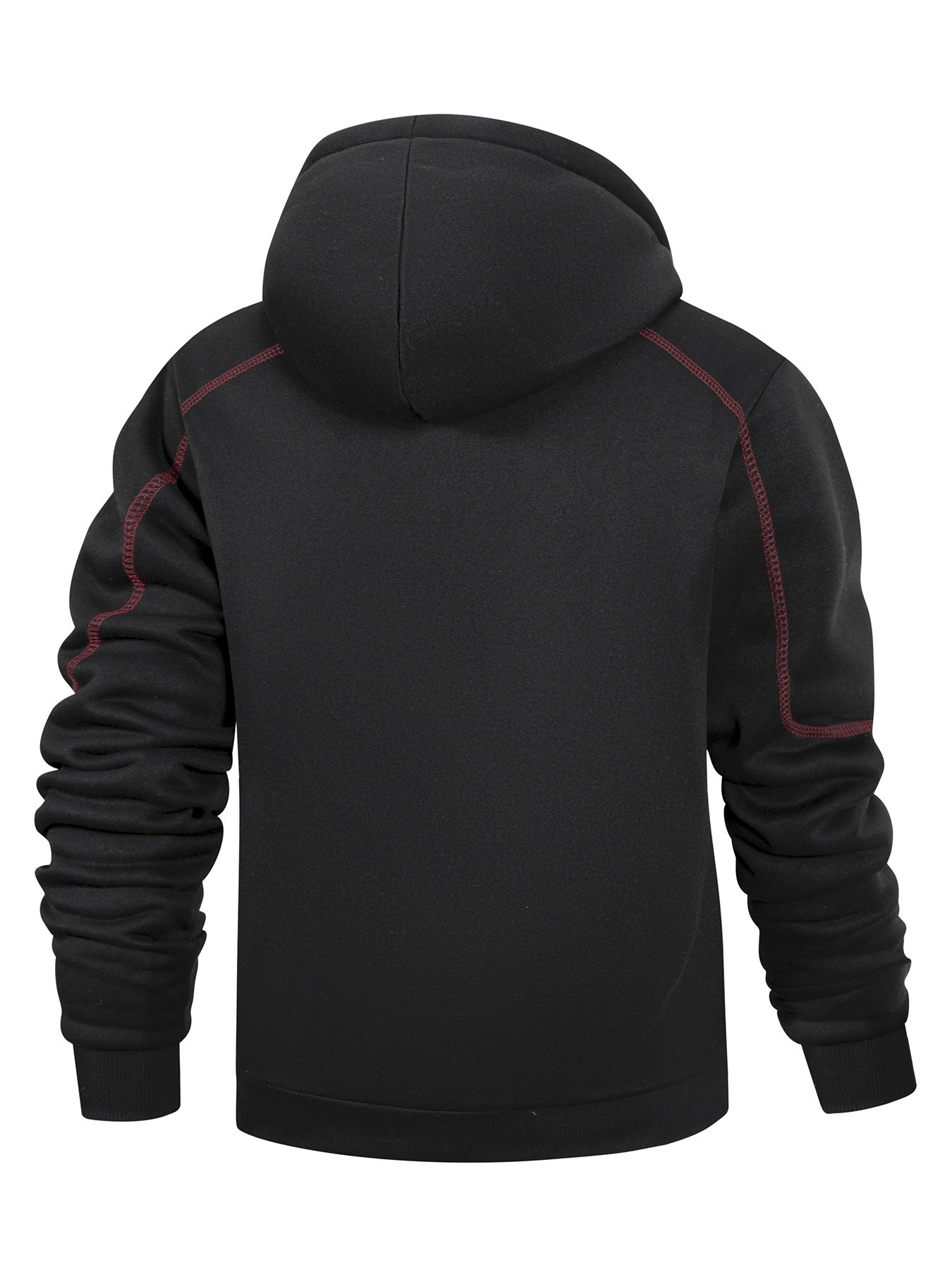2-Pack Men's Hoodie Jacket Set, Zip-Up Hoodies, Fleece-Lined, Navy Blue, Black, Red