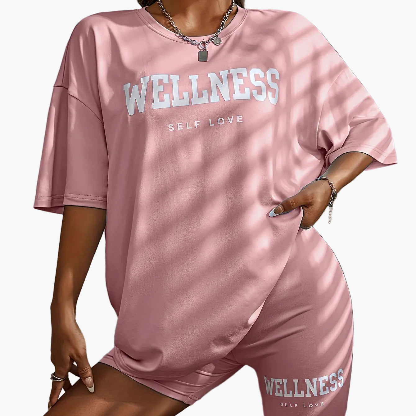 Women's Wellness Oversize Lounge Set – Relaxation & Casual Look with Statement Print