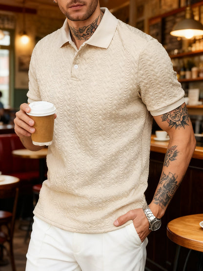 Herren Kurzarm Polo Shirt Modern Casual für Freizeit und Alltag