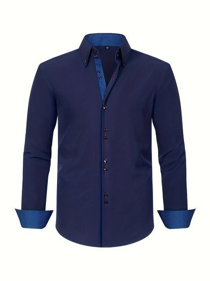 Men's Business Shirt Modern Fit – Elegant Style for Office & Leisure