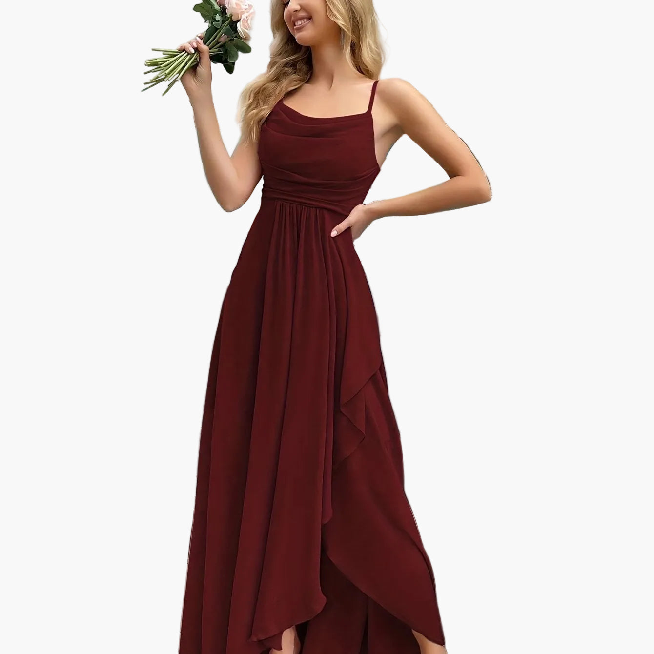 Women's Elegant Fit & Flare Evening Dress for Festive Occasions