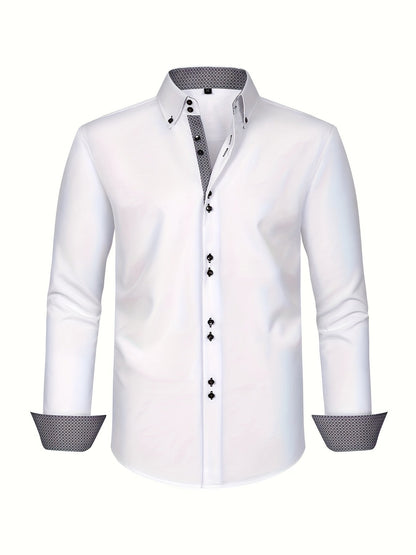Men's Business Shirt Modern Fit – Elegant Style for Office & Leisure