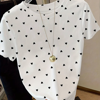 Women's Polka Dot T-Shirt in Elegant Style – Perfect for Everyday and Leisure