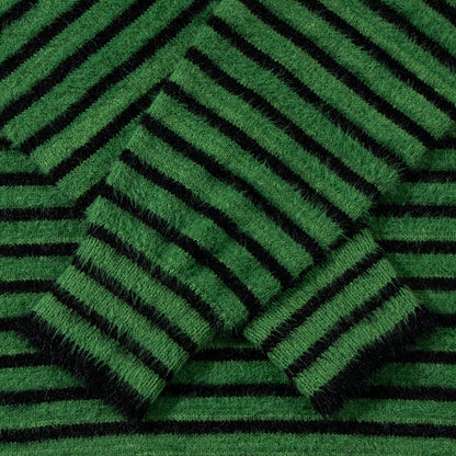 Men's Oversize Streetwear Knit Sweater with Stripe Pattern – Perfect for Autumn & Winter