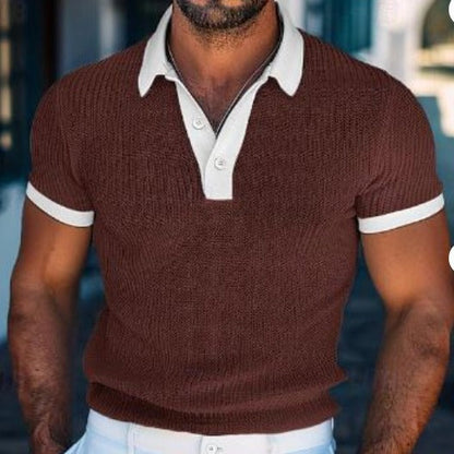 Garry – Kurzarm Herren Poloshirt in Weiß