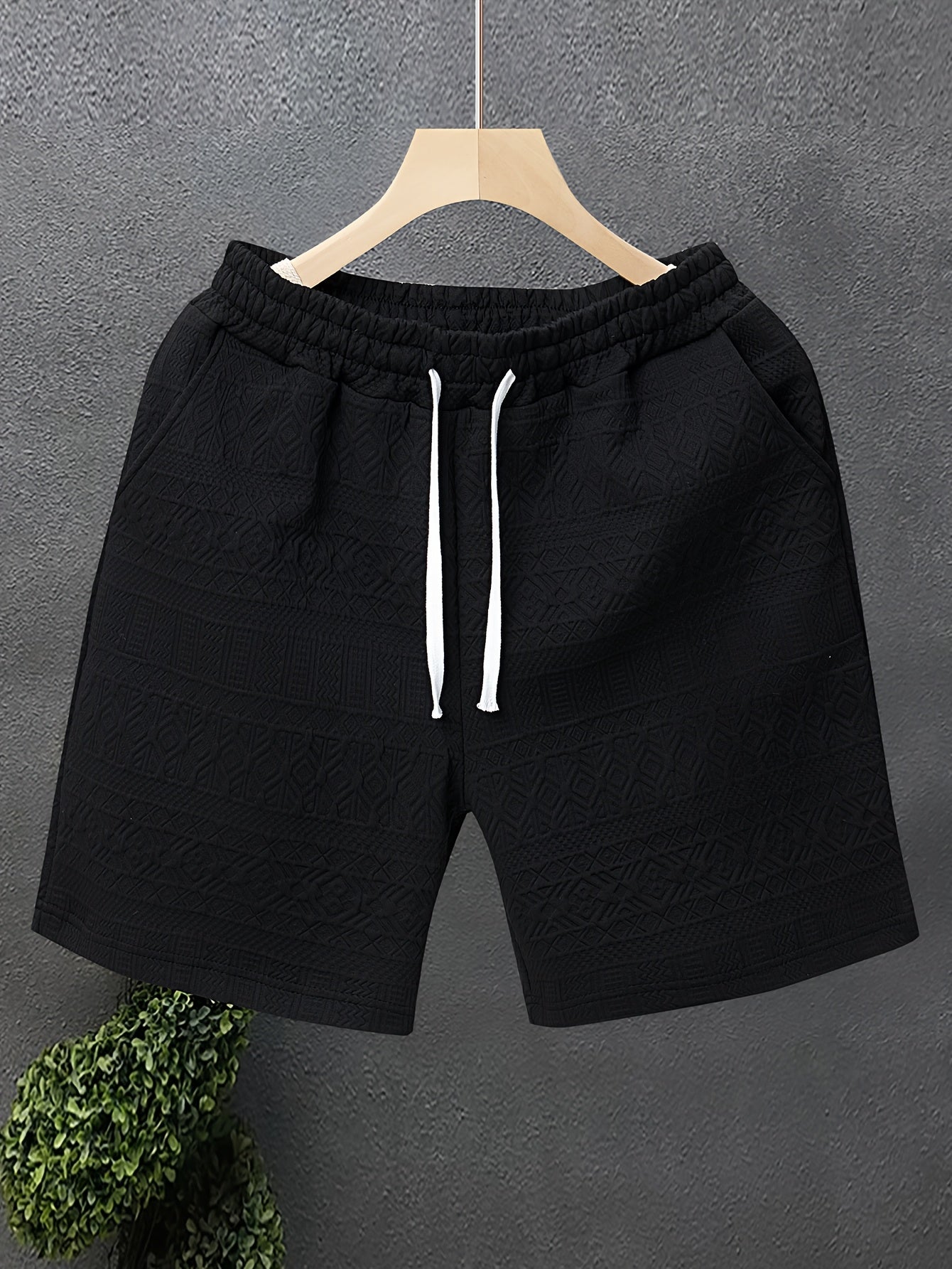 Herren Freizeitshorts mit Prägung – Moderne Geometrische Muster, Sportlich & Stilvoll