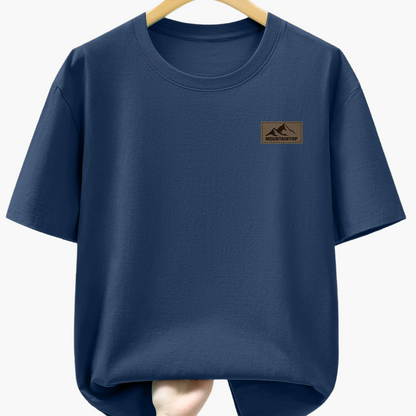 Men's T-Shirt with Mountain Logo – Casual Leisure Shirt for Everyday & Outdoor Use