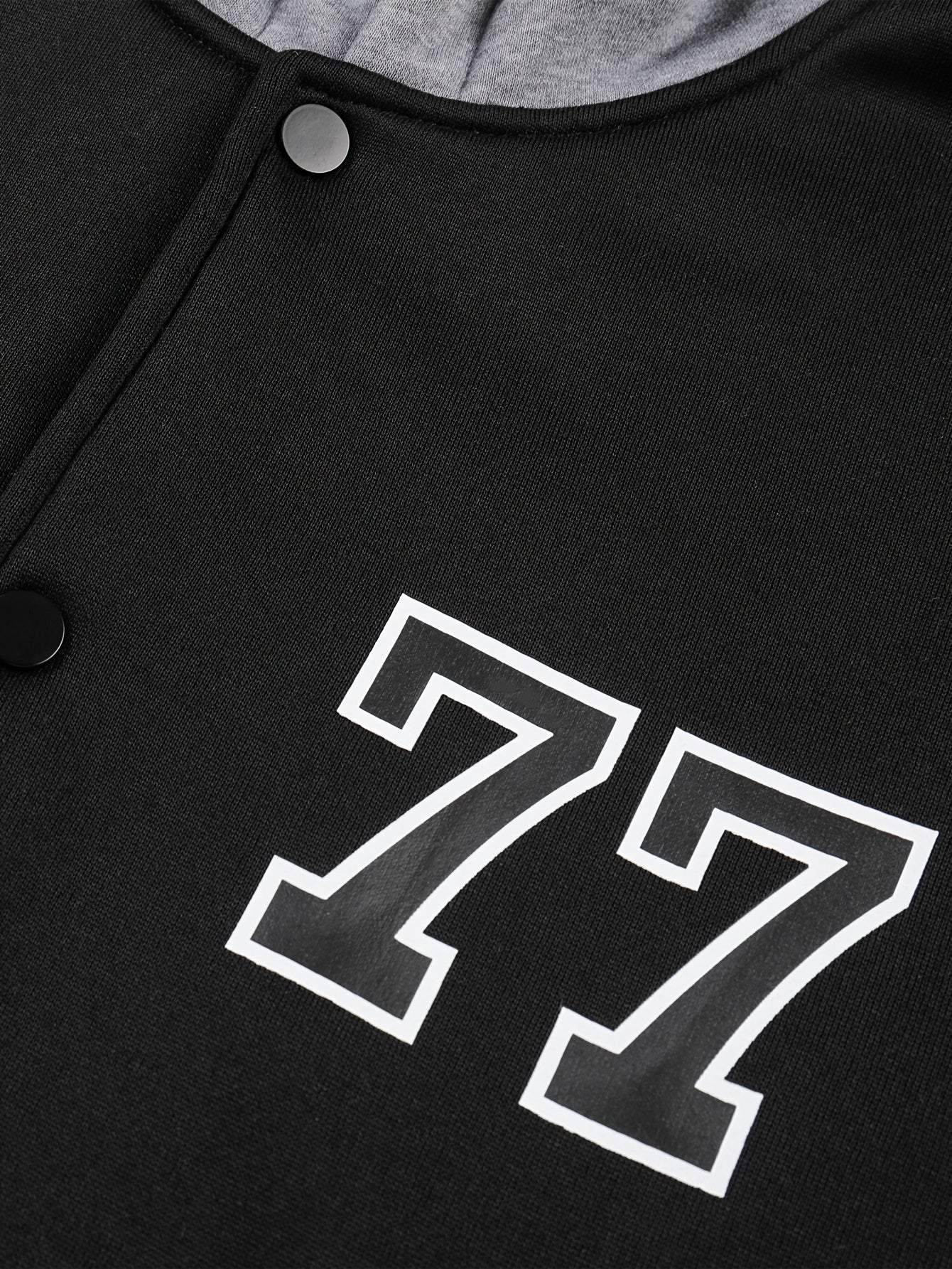 Men's two-tone hooded jacket with snap buttons