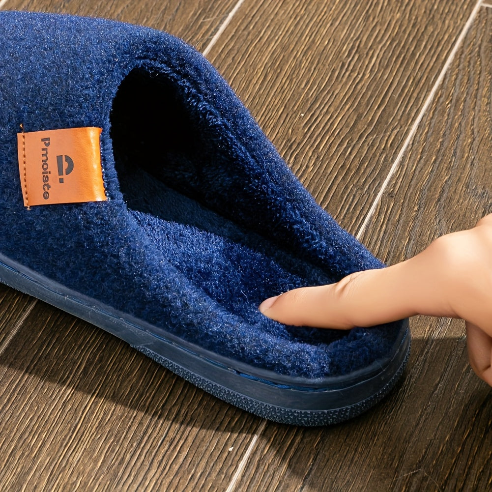 Unisex Warm Plush-Lined Slippers with Non-Slip Soles – Various Colors