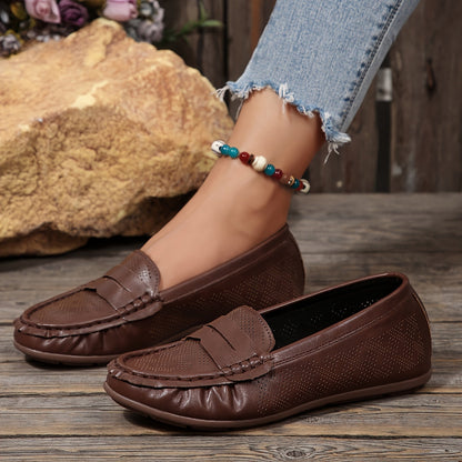 Women's Comfort Loafers – Classic Flexible Slip-On Shoes for Everyday and Leisure