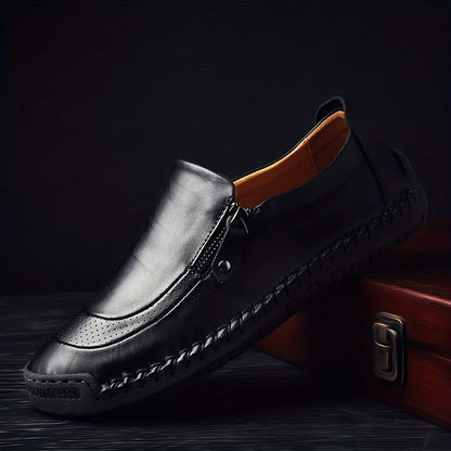 Herren Vintage Freizeitschuhe mit Reißverschluss – Bequeme Slip-Ons für Alltag und Party
