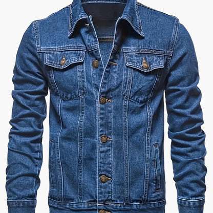 Herren Jeansjacke im klassischen Stil – Freizeitjacke für Alltag und Streetwear