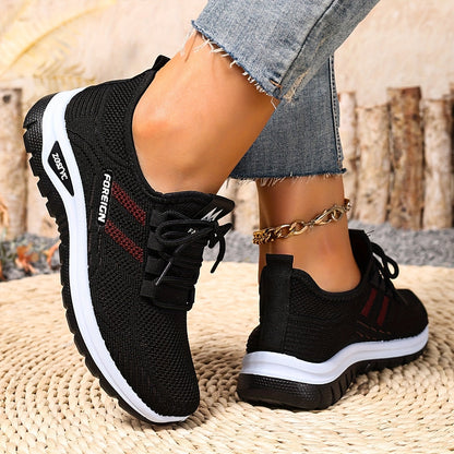 Women's Casual Sneakers with Laces – Comfortable Sports Shoes for Everyday & Fitness
