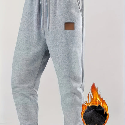Gefütterte Jogginghose für Herren mit Kordelzug und Bündchen