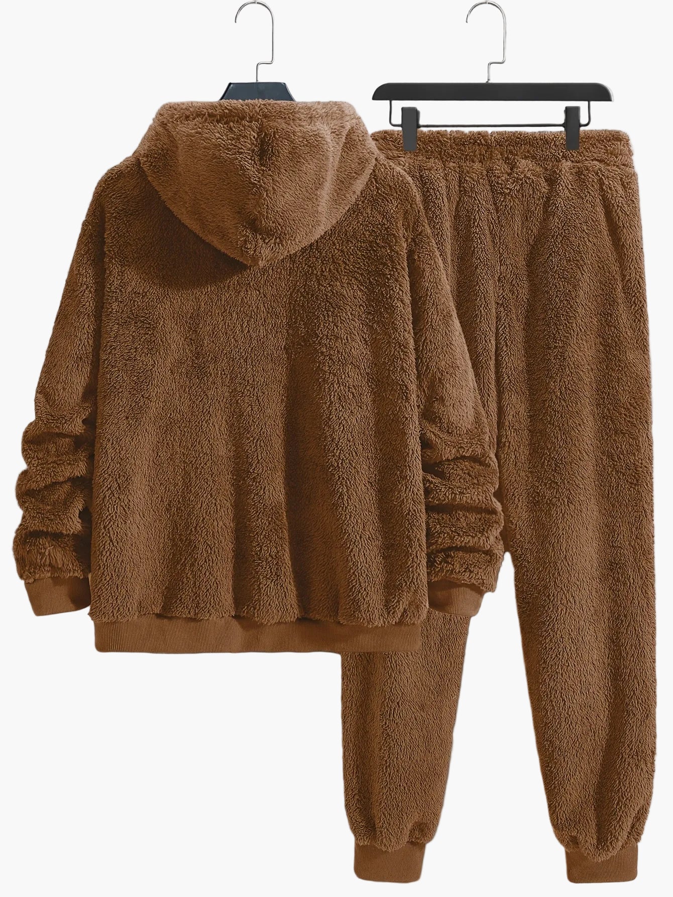 Men's Teddy Lounge Set Hoodie & Sweatpants – Cozy Leisure Outfit for Home & Everyday Use