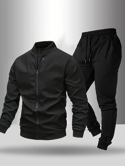 Men's Sports Tracksuit Casual Set – Jacket & Pants, Modern Design