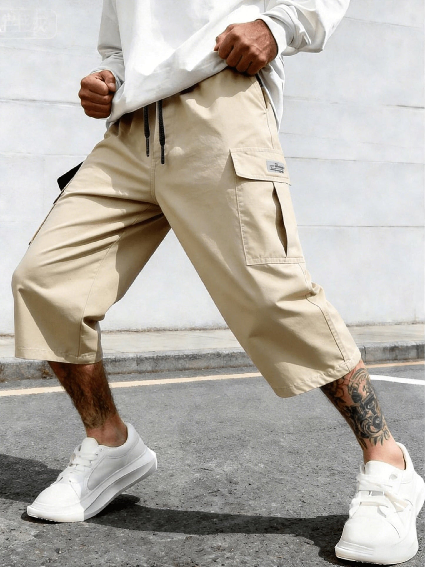 Herren Cargo Shorts Freizeit Knie-Länge mit Taschen – Lässige Streetwear für Alltag und Sport