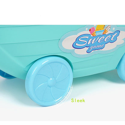 Children's Toy Ice Cream Cart Role Play Candy Stand for Boys and Girls – Educational Toy with Cash Register