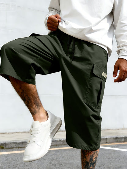 Herren Cargo Shorts Freizeit Knie-Länge mit Taschen – Lässige Streetwear für Alltag und Sport
