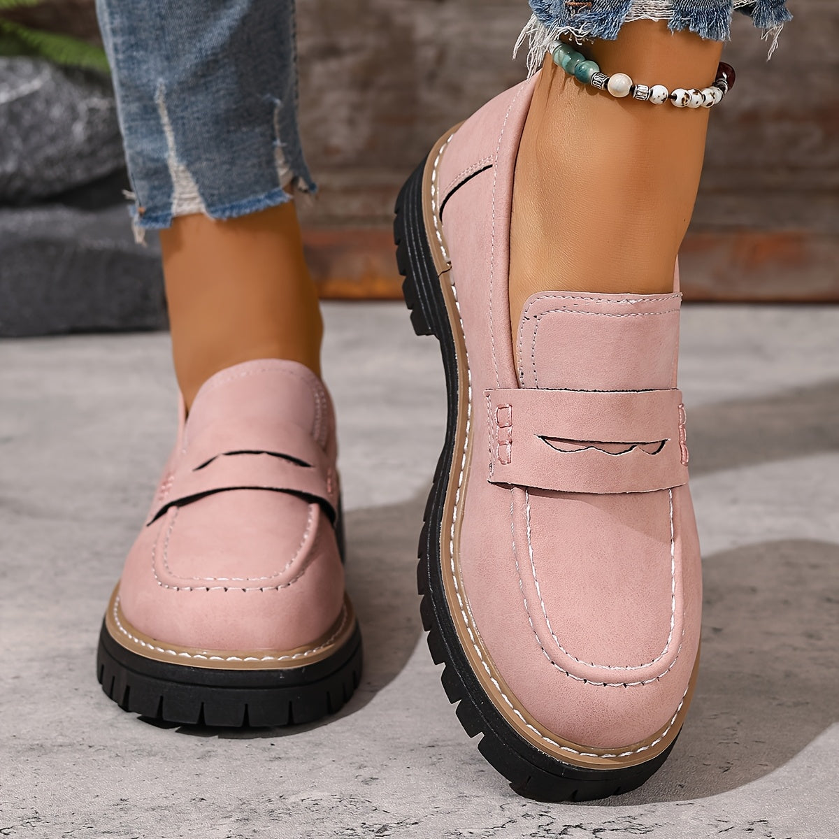 Women's Slippers with Platform – Fashionable Loafers for Everyday and Leisure Wear