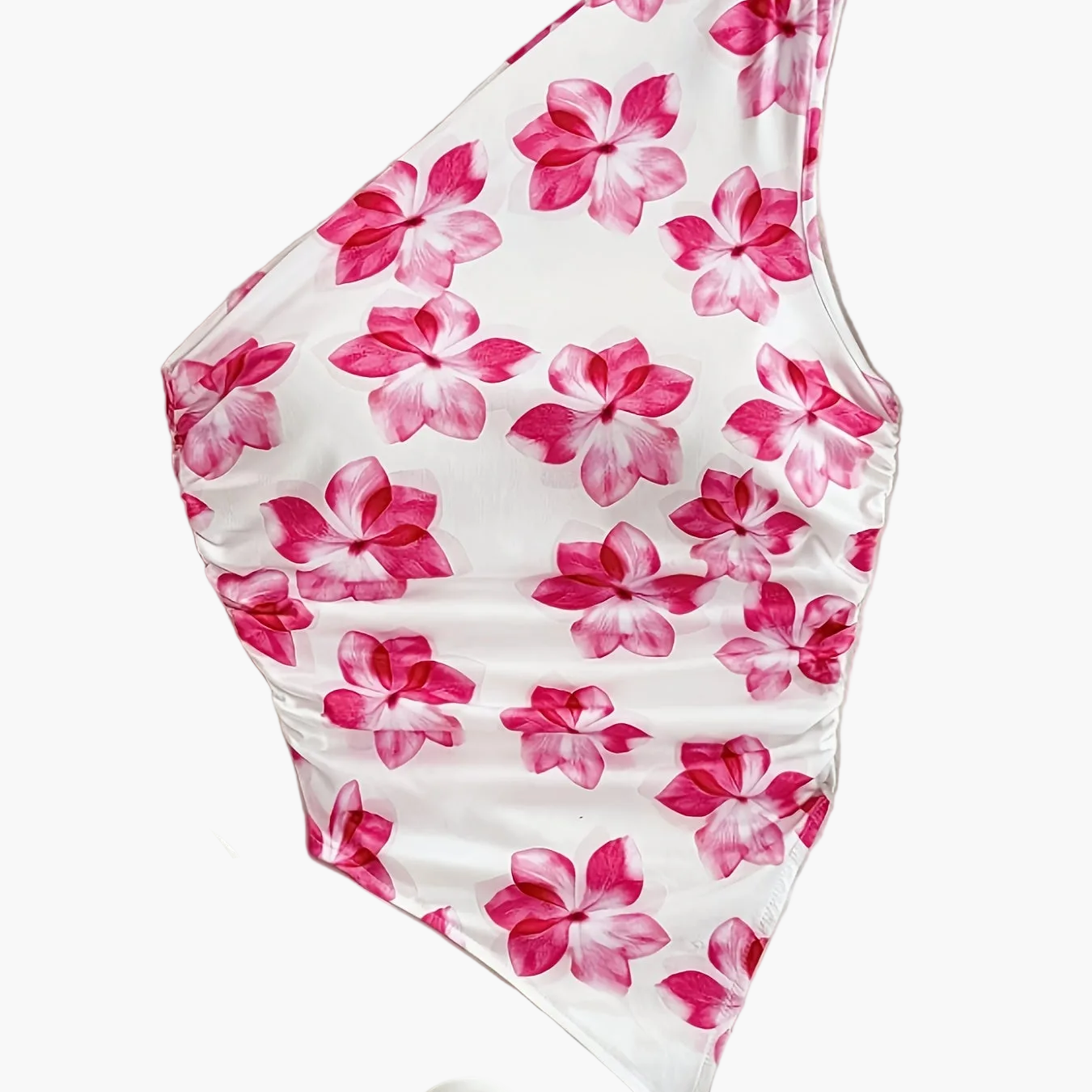 Women's One-Shoulder Swimsuit Elegant Floral Pattern for Spring & Summer