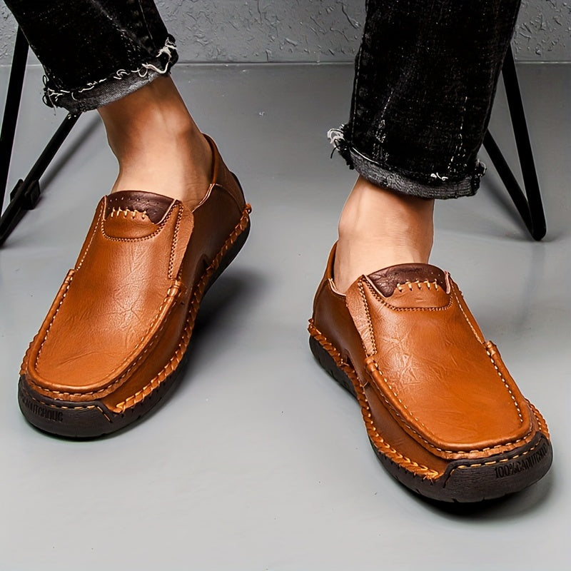Men's Vintage-Style Moccasins – Comfortable Casual Shoes for Everyday and Office Use