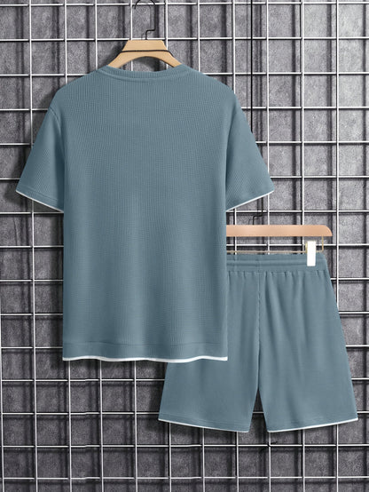 Herren Freizeit Set Kurzarm T-Shirt & Shorts – Sommer Loungewear Sport Outfit