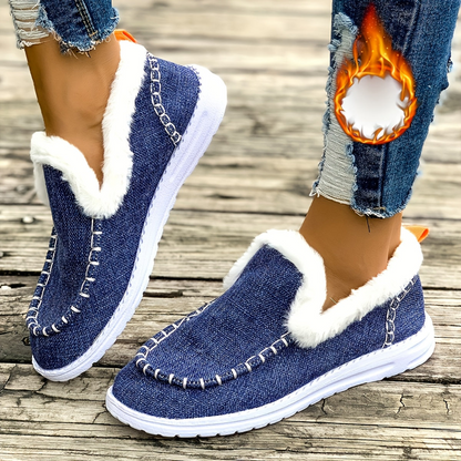 Women's Winter Moccasin Shoes with Plush Lining – Warm & Comfortable