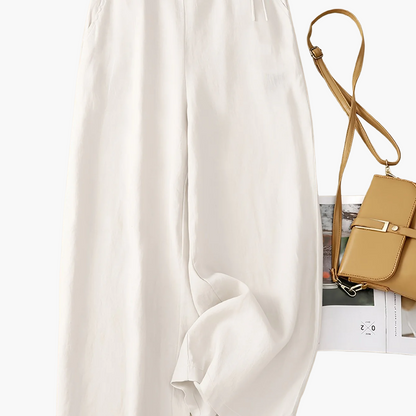 Women's Wide-Leg Casual Pants Elegant with Tie Belt – Perfect for Spring and Summer