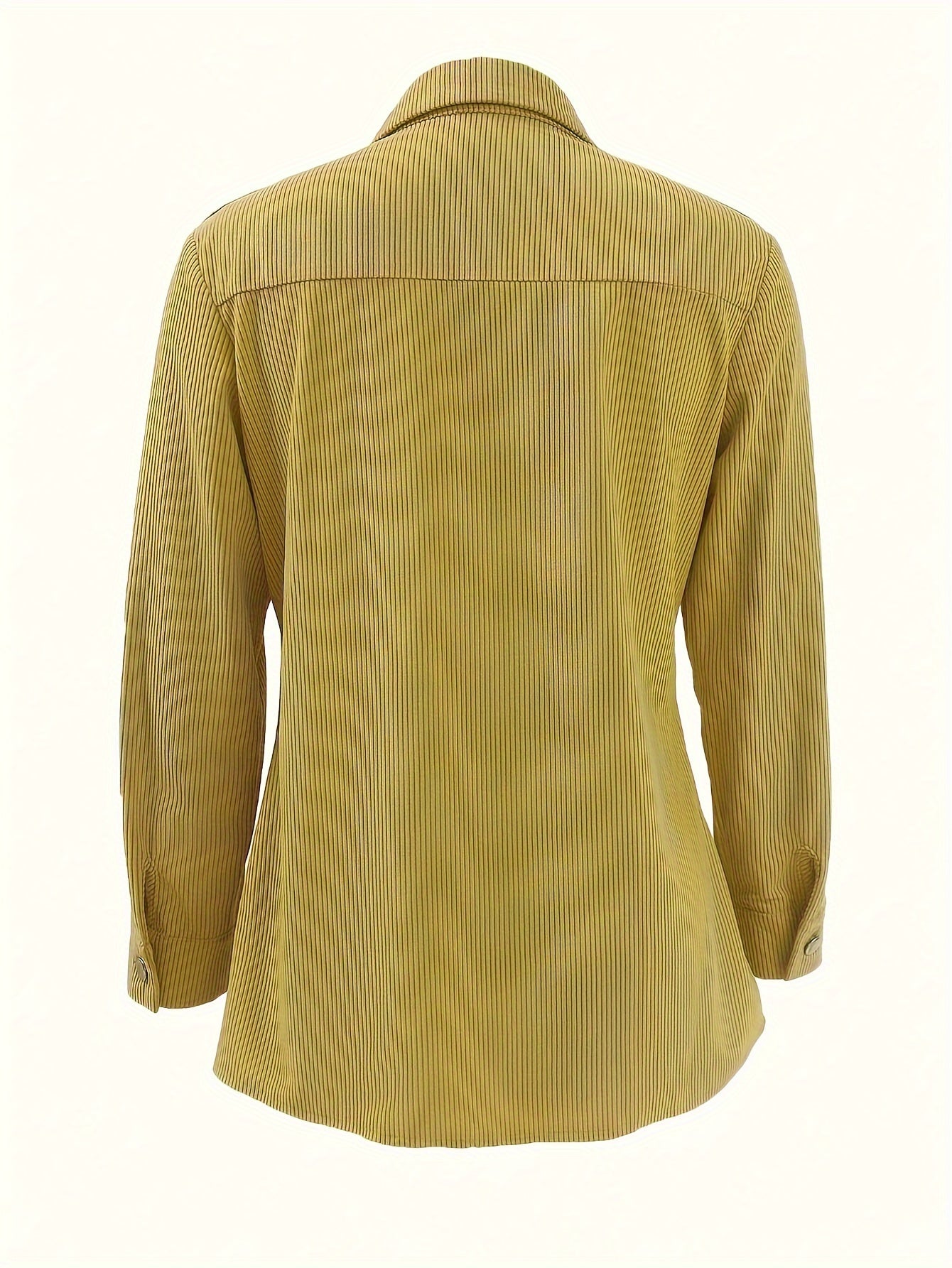 Women's corduroy shirt jacket with buttons and chest pockets