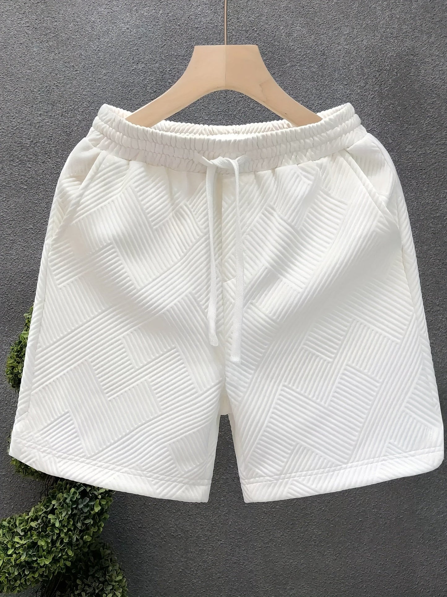 Herren Freizeitshorts mit Prägung – Moderne Geometrische Muster, Sportlich & Stilvoll