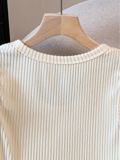 Damen Rippstrick Tanktop Elegant Basic Weste für Alltag und Büro