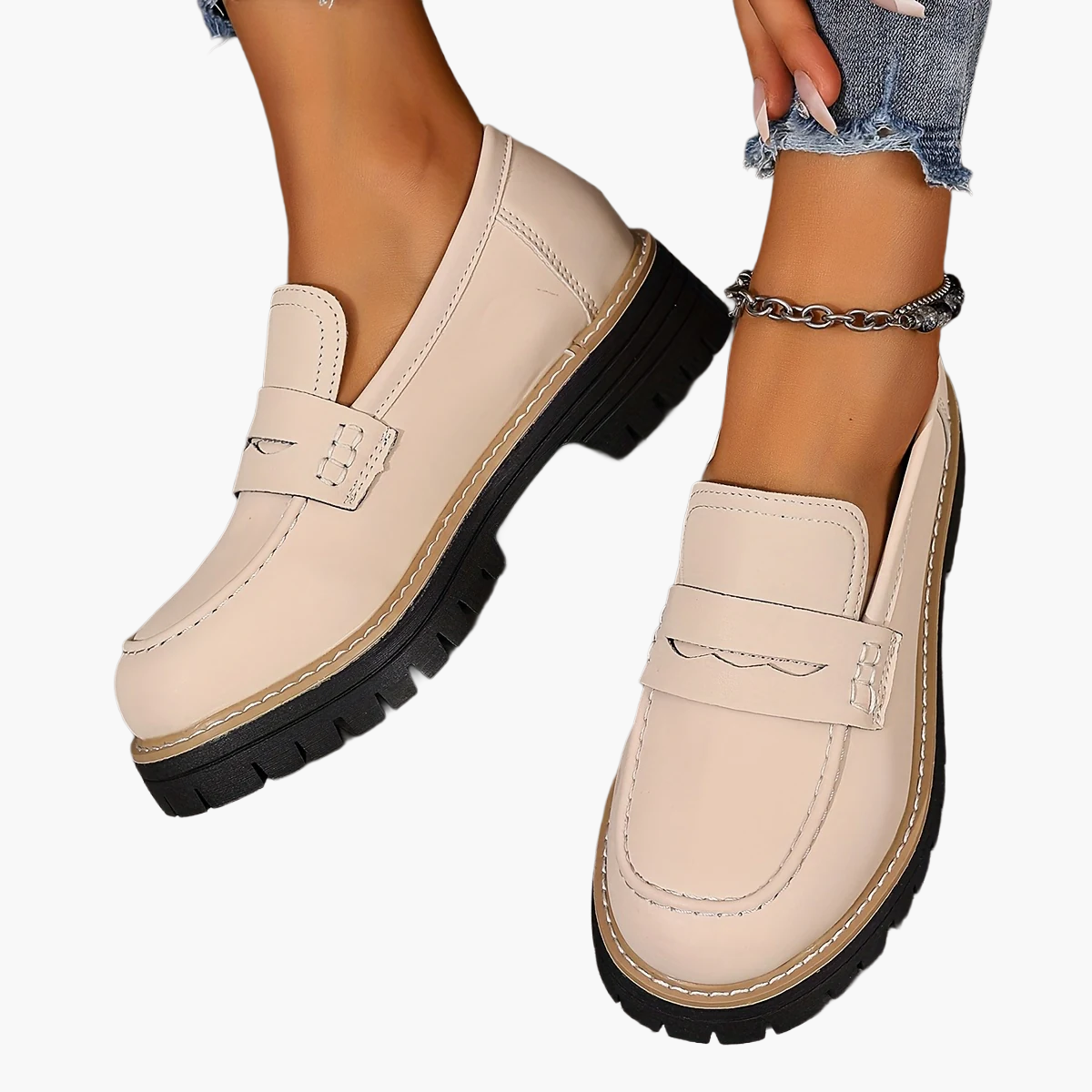 Women's Slippers with Platform – Fashionable Loafers for Everyday and Leisure Wear