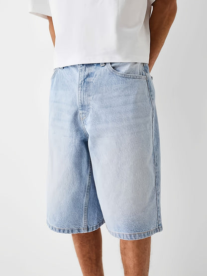 Men's Relaxed Fit Denim Bermuda Shorts – Casual Jeans Shorts in Urban Style