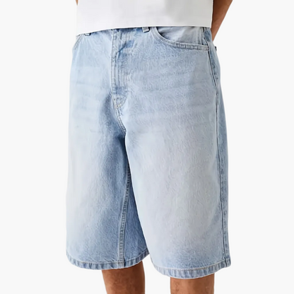 Men's Relaxed Fit Denim Bermuda Shorts – Casual Jeans Shorts in Urban Style
