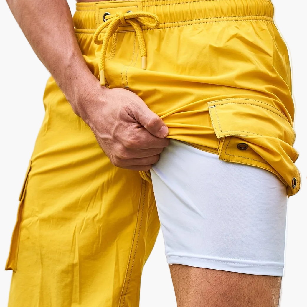 Men's Swim Trunks and Swim Shorts with Lining – Sporty Beach Shorts for Leisure and Swimming