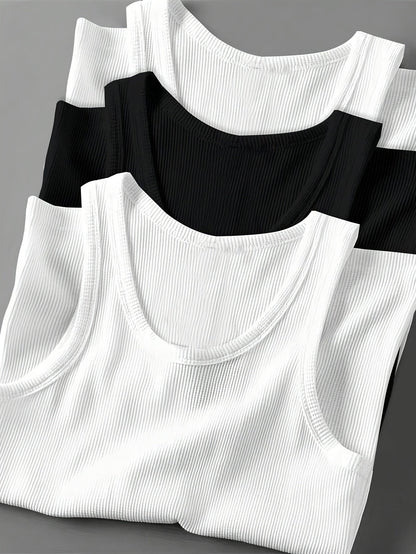 Men's Sporty Ribbed Tank Top – Modern Training and Casual Top
