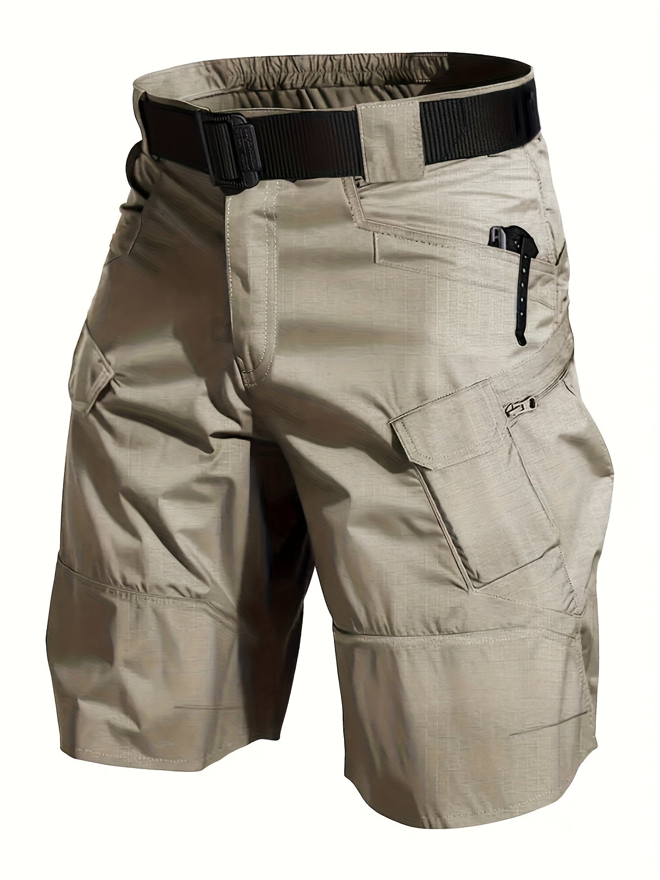 Men's Outdoor Functional Shorts with Pockets and Belt – Ideal for Hiking and Leisure
